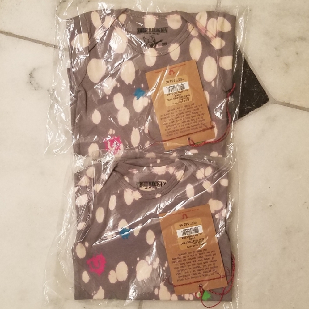 True Religion baby onesie, splatter paint, NWT - Picture 7 of 9